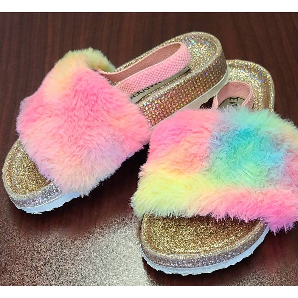 Steve Madden TBROOKS Tie Dye Slide Sandals Girls Size 9